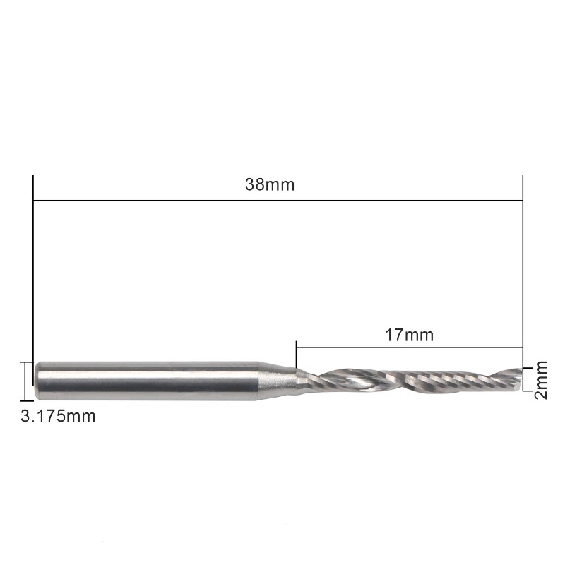 โรงงานปลายขลุ่ยเดี่ยว, ความแม่นยำสูงอลูมิเนียมตัดคาร์ไบด์เราเตอร์ End Mill 1/8 