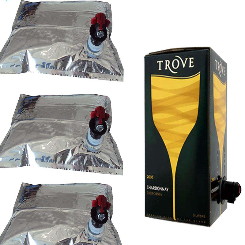 จีนผู้จัดจำหน่ายขายส่ง 3L 5L ถุงฟอยล์อลูมิเนียมถุงไวน์ในกล่อง