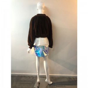 เสื้อสตรีสีน้ำตาลสั้นขน RLWF0001