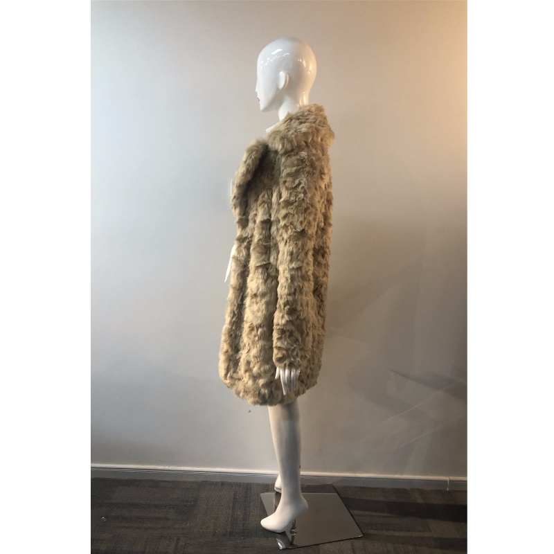 BEIGE 'BEIGE LONG FUR COAT RLWF0008