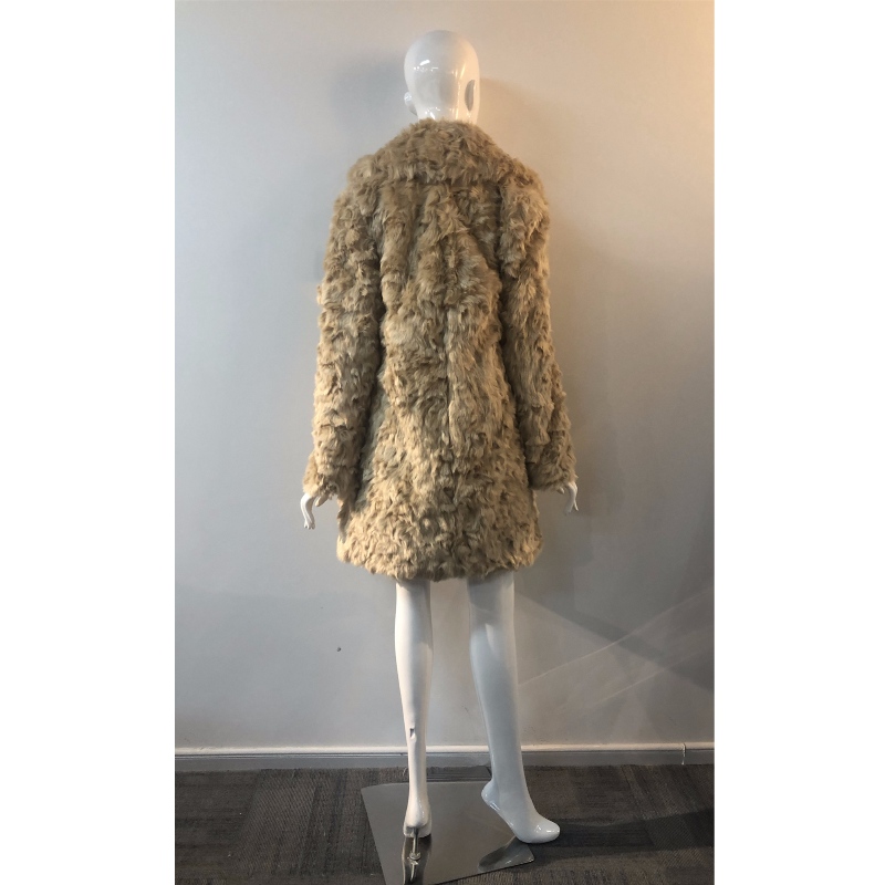 BEIGE 'BEIGE LONG FUR COAT RLWF0008