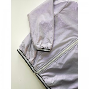 แจ็คเก็ต PU สีม่วงอ่อนเด็ก RLCPJ0002N