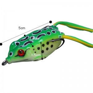 ซิลิโคนฟ้าร้องกบจำลอง Lei กบถนนเหยื่อปลอมเหยื่อตะขอคู่เหยื่อสีดำปลาสีดำมีความเชี่ยวชาญในการฆ่าเกียร์ตกปลา