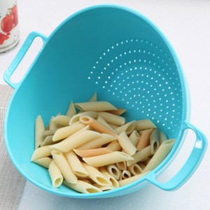 ซิลิโคนตะกร้าน้ำระบายน้ำห้องครัวปฏิบัติท่อระบายน้ำตะกร้าคู่จัดการตะกร้าผลไม้และผักตะกร้า