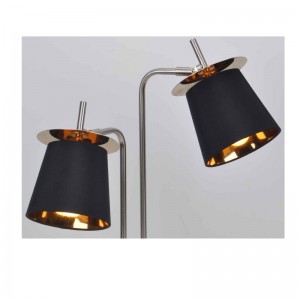 โคมไฟตั้งโต๊ะพร้อมโป๊ะผ้าและแผ่นตกแต่ง