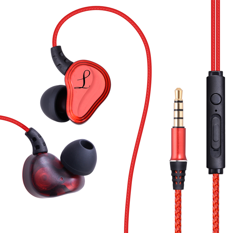 ใหม่ Earhook Sport Dual Dynamic Driver หูฟังแบบมีสาย