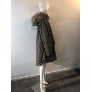 LADIES 'เสื้อโค้ทสีเทา - ดำ RLWPC0071