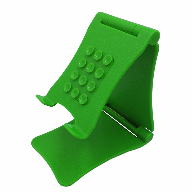 ที่วางโทรศัพท์ซิลิโคนสีเขียวปรับระดับได้พับได้