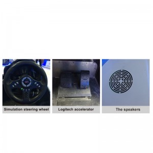 VR รถแข่งโลกร้อนขายชุดอุปกรณ์สวนสนุกสามเพลา