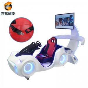 VR รถแข่งโลกร้อนขายชุดอุปกรณ์สวนสนุกสามเพลา