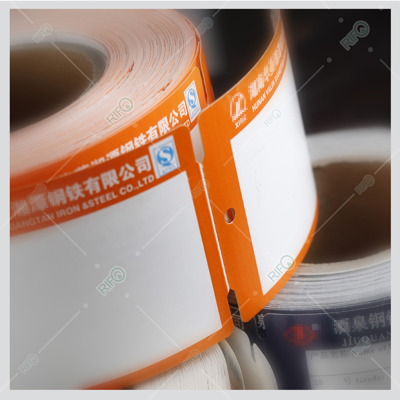 ความต้านทานการฉีกขาดป้ายแขวนโลหะ Heatproof สำหรับแถบเหล็ก, เหล็กเส้นเหล็กเส้นแขวนแท็กวัตถุดิบ