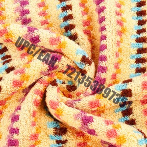 สิ่งทอ JMD ด่วนแห้งผ้าฝ้าย 100%, หมีน้อยการ์ตูนเย็บปักถักร้อย, Jacquard หลายสีย้อมห้องน้ำชุดผ้าขนหนู 6-Peice Set (สีส้ม)