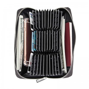 ["กระเป๋าหนัง RFID ที่กำหนดเองกระเป๋าสตางค์ผู้ชายความจุขนาดใหญ่อวัยวะยาวกระเป๋าบัตรเครดิตหลาย"]...