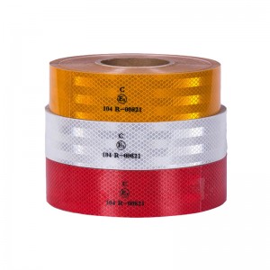 ["ร้อนขายที่กำหนดเองการจราจรยานพาหนะ conspicuity กาวในตัวเตือนการมองเห็นสูงพีวีซีเทปสะท้อนแสง"]...