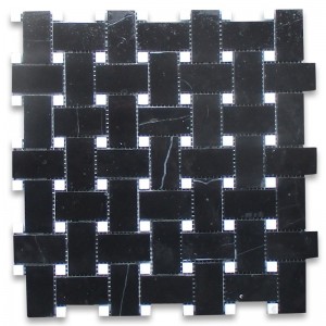 กระเบื้องโมเสคก้างปลา Nero marquina 1x3