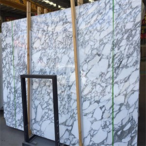 Bianco arabescato แผ่นหินอ่อนสีขาว