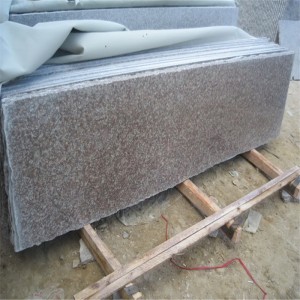 G687 พีชปูพื้นกระเบื้องหินแกรนิตสีแดงพีช