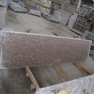 G687 พีชปูพื้นกระเบื้องหินแกรนิตสีแดงพีช