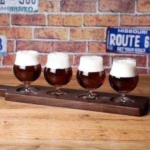 ชุดแก้วเบียร์ 6 ชิ้นของ Sanzo ปรับแต่งแก้วเบียร์แก้วเบียร์สีซีด