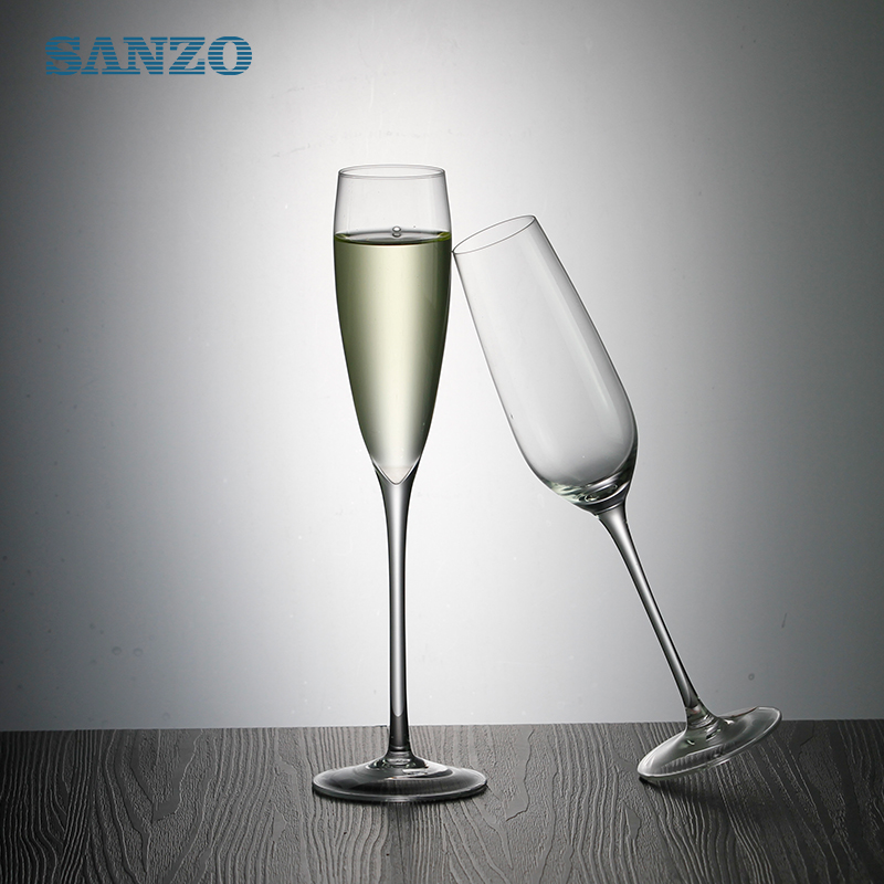 SANZO เป่าแก้วแชมเปญขลุ่ยมือกำหนดเองทำแก้วแชมเปญพลาสติกแก้วแชมเปญ