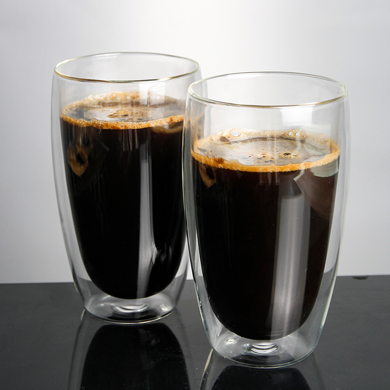 อาลีบาบาร้อน salwholesale ที่มีคุณภาพสูงราคาถูกที่สุดนมทนความร้อนแก้วคู่ผนังแก้วกาแฟที่มีการจัดการ 200 มิลลิลิตร