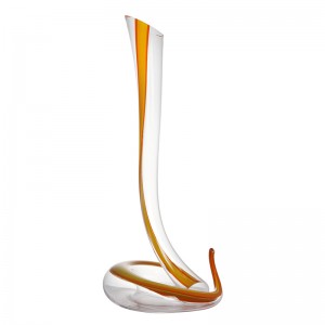 Sanzo ผู้ผลิตเครื่องแก้วที่ทำด้วยมือขายส่งที่ไม่ซ้ำกันแก้วเดียวขวดไวน์แดง \/ ขวดเหล้า 1200ml \/ 40oz 900031