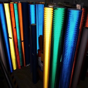 เทปความปลอดภัยแถบสะท้อนแสงสีเหลืองสีดำ