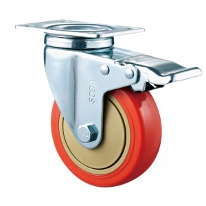 หน้าที่ขนาดกลาง - ตัวเรือนชุบโครเมียมพร้อมล้อ TPE สีส้ม 16