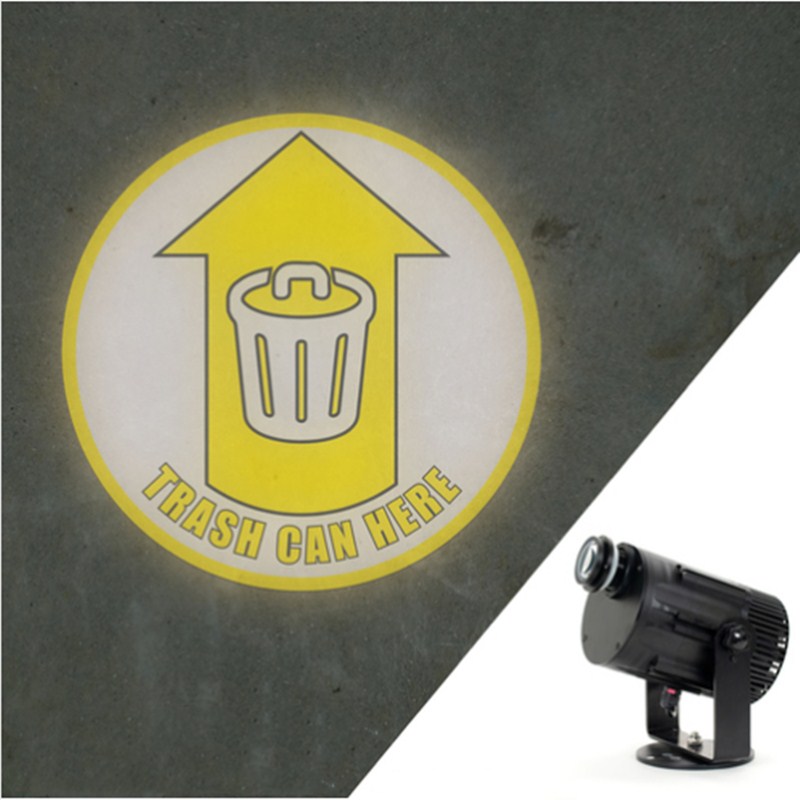 ป้ายเตือนแบบกำหนดเอง Gobo Projector Light เพื่อความปลอดภัยคลังสินค้าด้วยการซูมด้วยตนเอง