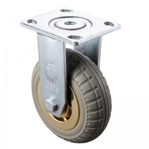 Heavy Duty - ตัวเรือนชุบโครเมียมพร้อมล้อ TPE สีน้ำตาล 2 อัน