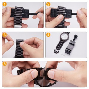 นาฬิกาไม้ชายโครโนกราฟสีดำมัลติฟังก์ชั่นเป็นมิตรกับสิ่งแวดล้อมนาฬิกาไม้ธรรมชาติ