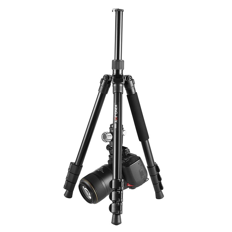 KINGJOY G555 61.5 นิ้ว / 156 ซม. พลิกล็อคขาตั้งกล้อง Monopod Kit, ขาตั้งกล้องพกพาน้ำหนักเบาพร้อมหัวบอล 360 °แบบพาโนรามา + 1/4 