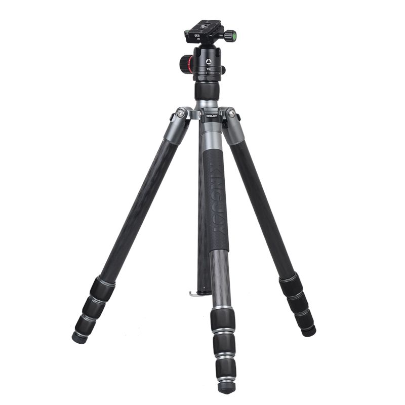 Kingjoy ที่ดีที่สุดอัตโนมัติปรับมุมขาแหลมฟุตอลูมิเนียมขาตั้งกล้อง Monopod กับมืออาชีพ D Amping หัวบอล