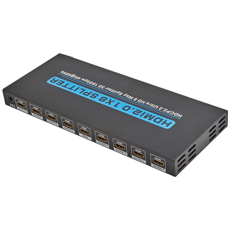 V2.0 HDMI 1x8 Splitter รองรับ 3D Ultra HD 4Kx2K @ 60Hz HDCP2.2