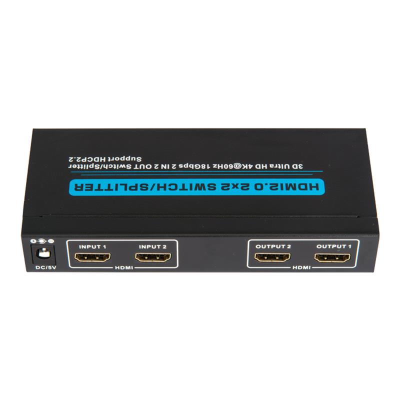 V2.0 HDMI 2x2 Switch / Splitter รองรับ 3D Ultra HD 4Kx2K @ 60Hz HDCP2.2