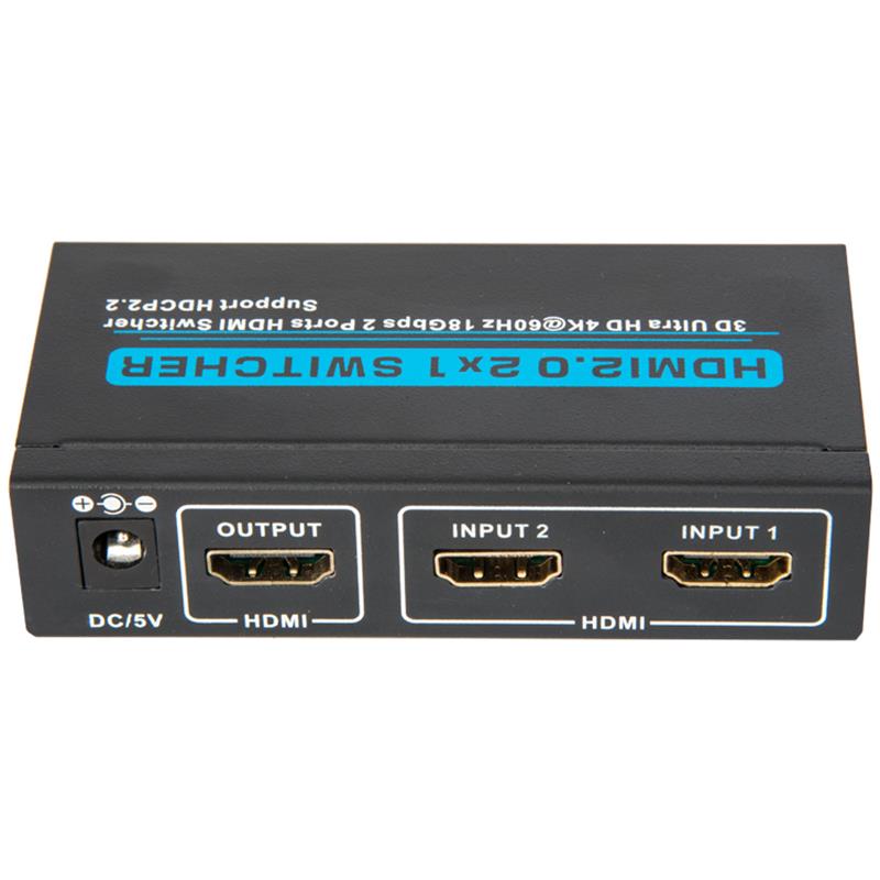 V2.0 HDMI 2x1 Switcher รองรับ 3D Ultra HD 4Kx2K @ 60Hz HDCP2.2