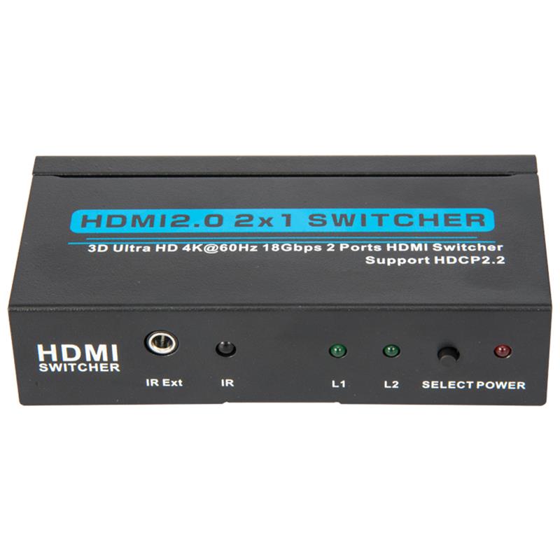 V2.0 HDMI 2x1 Switcher รองรับ 3D Ultra HD 4Kx2K @ 60Hz HDCP2.2