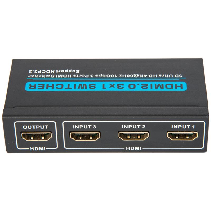 V2.0 HDMI 3x1 Switcher รองรับ 3D Ultra HD 4Kx2K @ 60Hz HDCP2.2