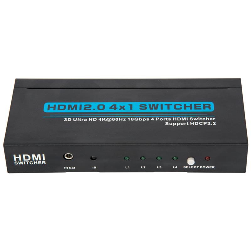 V2.0 HDMI 4x1 Switcher รองรับ 3D Ultra HD 4Kx2K @ 60Hz HDCP2.2