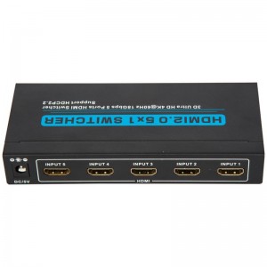 V2.0 HDMI 5x1 Switcher รองรับ 3D Ultra HD 4Kx2K @ 60Hz HDCP2.2