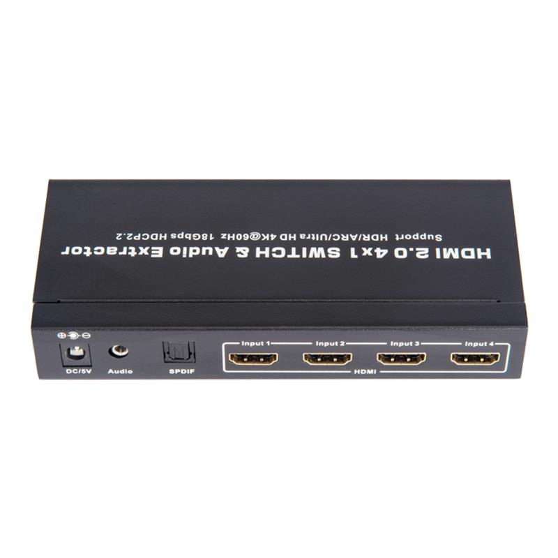 V2.0 HDMI 4x1 Switcher & Audio Extractor รองรับ ARC Ultra HD 4Kx2K @ 60Hz HDCP2.2 18Gbps