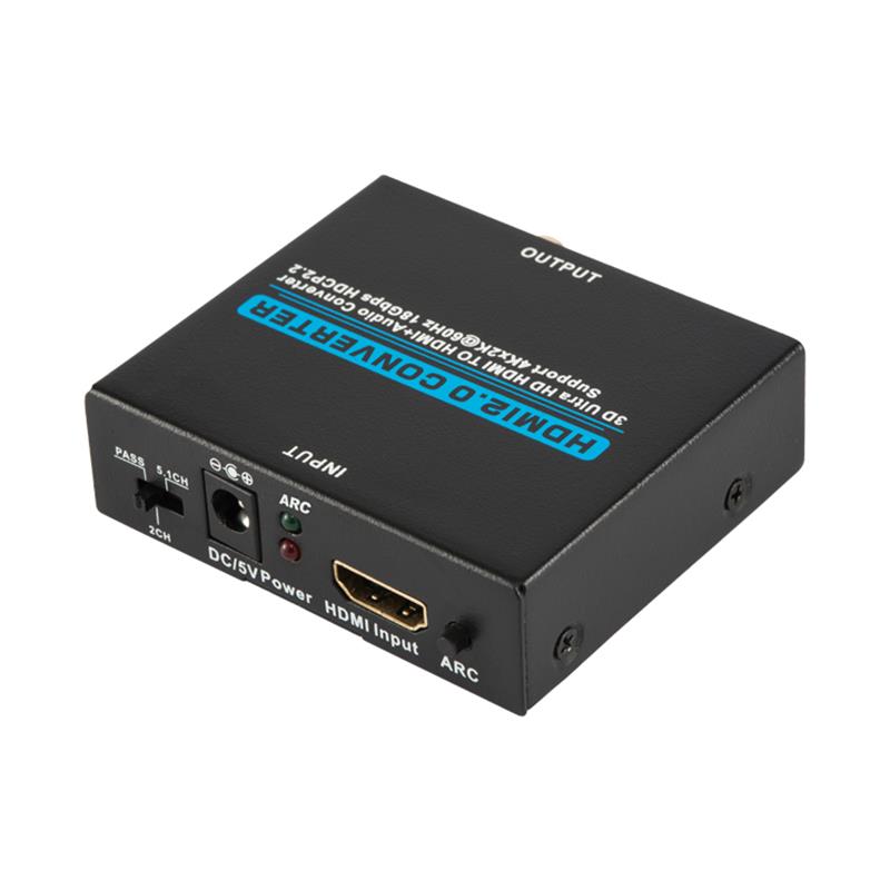 V2.0 HDMI Audio Extractor HDMI เป็น HDMI + ตัวแปลงเสียงรองรับ 3D Ultra HD 4Kx2K @ 60Hz HDCP 2.2 18Gbps