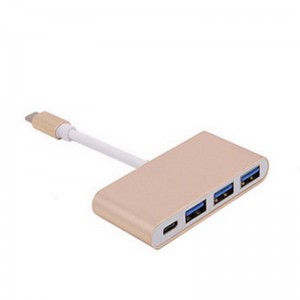 4-in-1 USB Type C เป็น USB 3.0x3 + Type C Hub Adapter