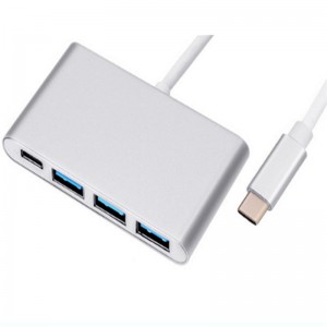4-in-1 USB Type C เป็น USB 3.0x3 + Type C Hub Adapter