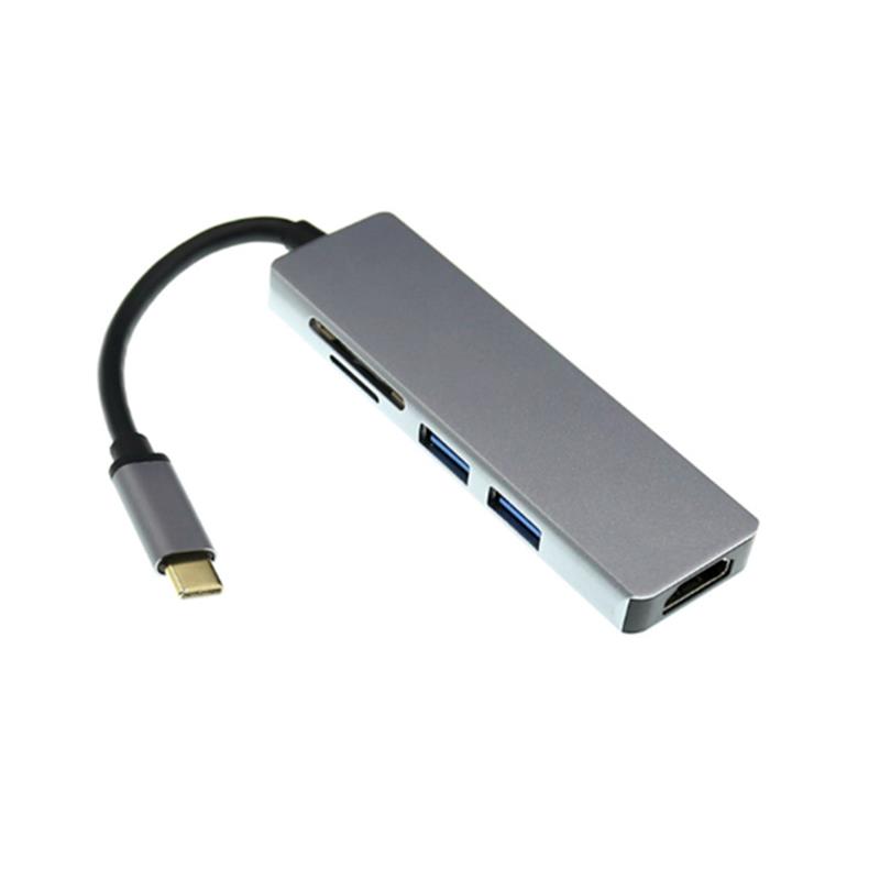USB Type C เป็น HDMI + 2 x USB 3.0 + SD Card Reader Hub