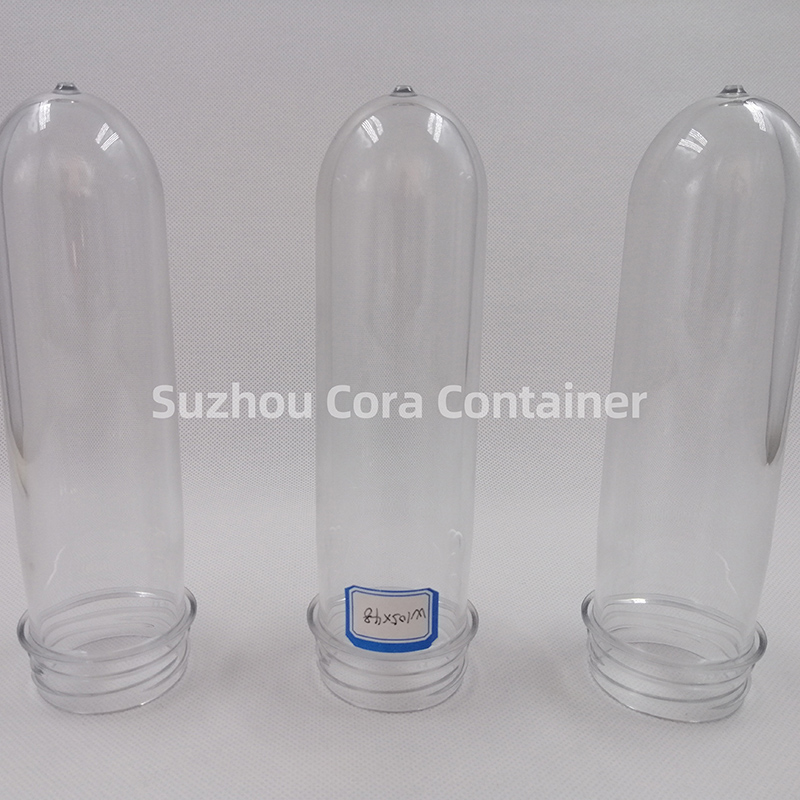 41mm 105g คอ Size48mm Plasitc Pet Preform สำหรับน้ำมันเครื่องดื่มน้ำ