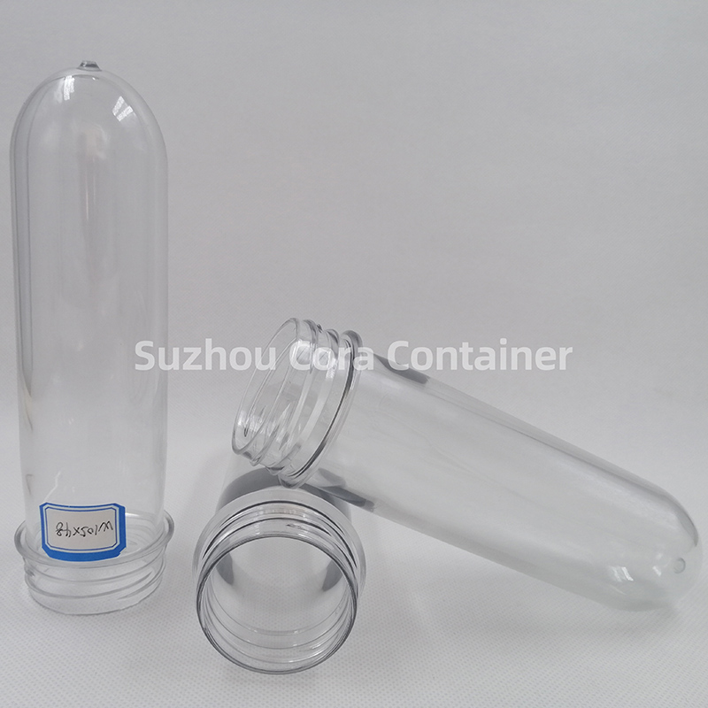 41mm 105g คอ Size48mm Plasitc Pet Preform สำหรับน้ำมันเครื่องดื่มน้ำ