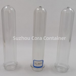 27mm 65g คอ Size32mm Plasitc Pet Preform สำหรับน้ำมันเครื่องดื่มน้ำ