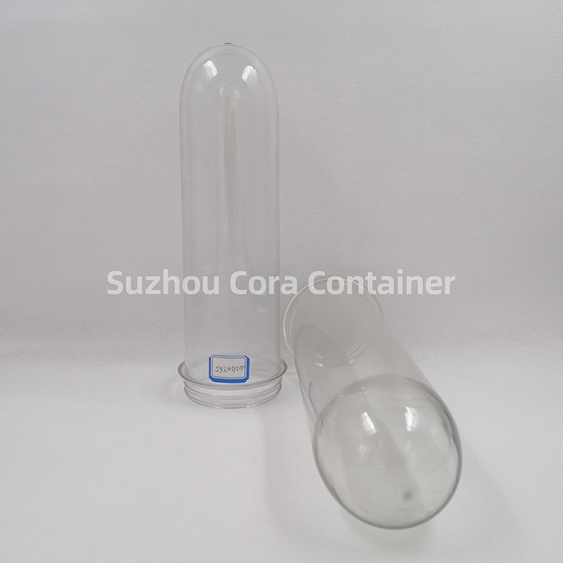 65 มม. 240 กรัมคอขนาด 72 มม. Plasitc Pet Preform สำหรับน้ำมันเครื่องดื่มน้ำ