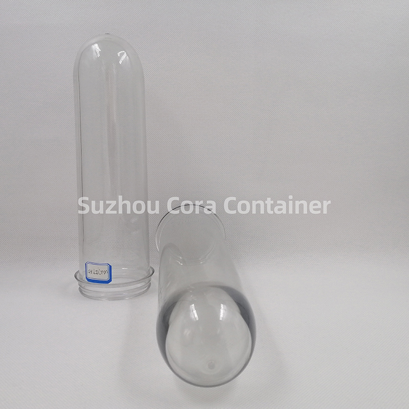 65 มม. 275 กรัมขนาดคอ 72 มม. Plasitc Pet Preform สำหรับน้ำมันเครื่องดื่มน้ำ